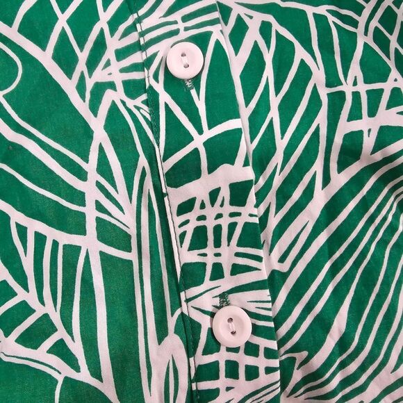 NWT Tabitha Brown 100% Cotton Green A-line Button Front Maxi Skirt Size Small - Picture 4 of 6